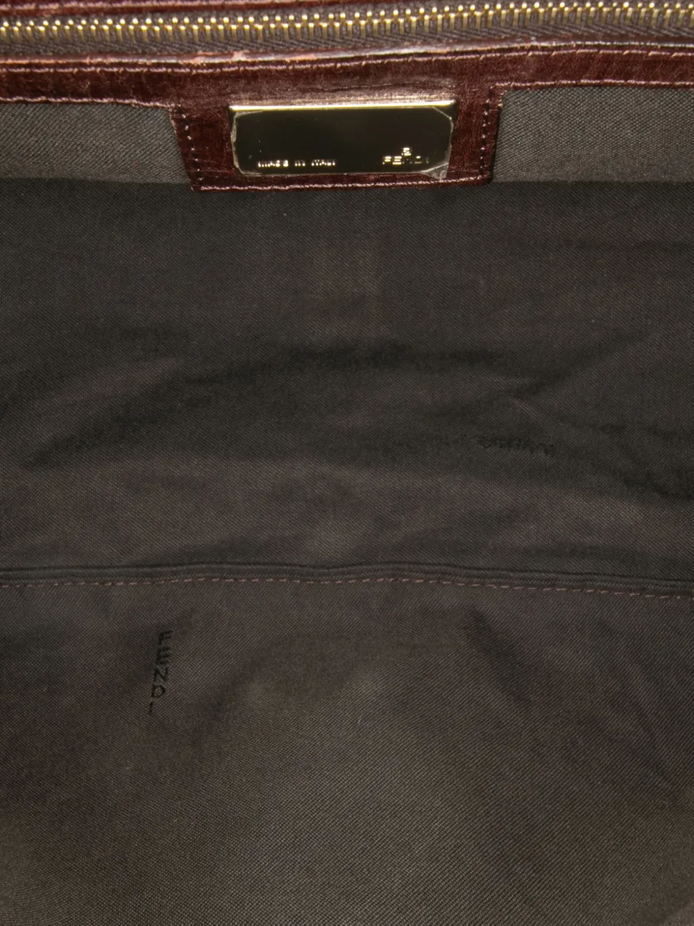 Pre-owned Fendi 2000-2010 Zucchino Canvas Mamma Forever Shoulder Bag In Brown