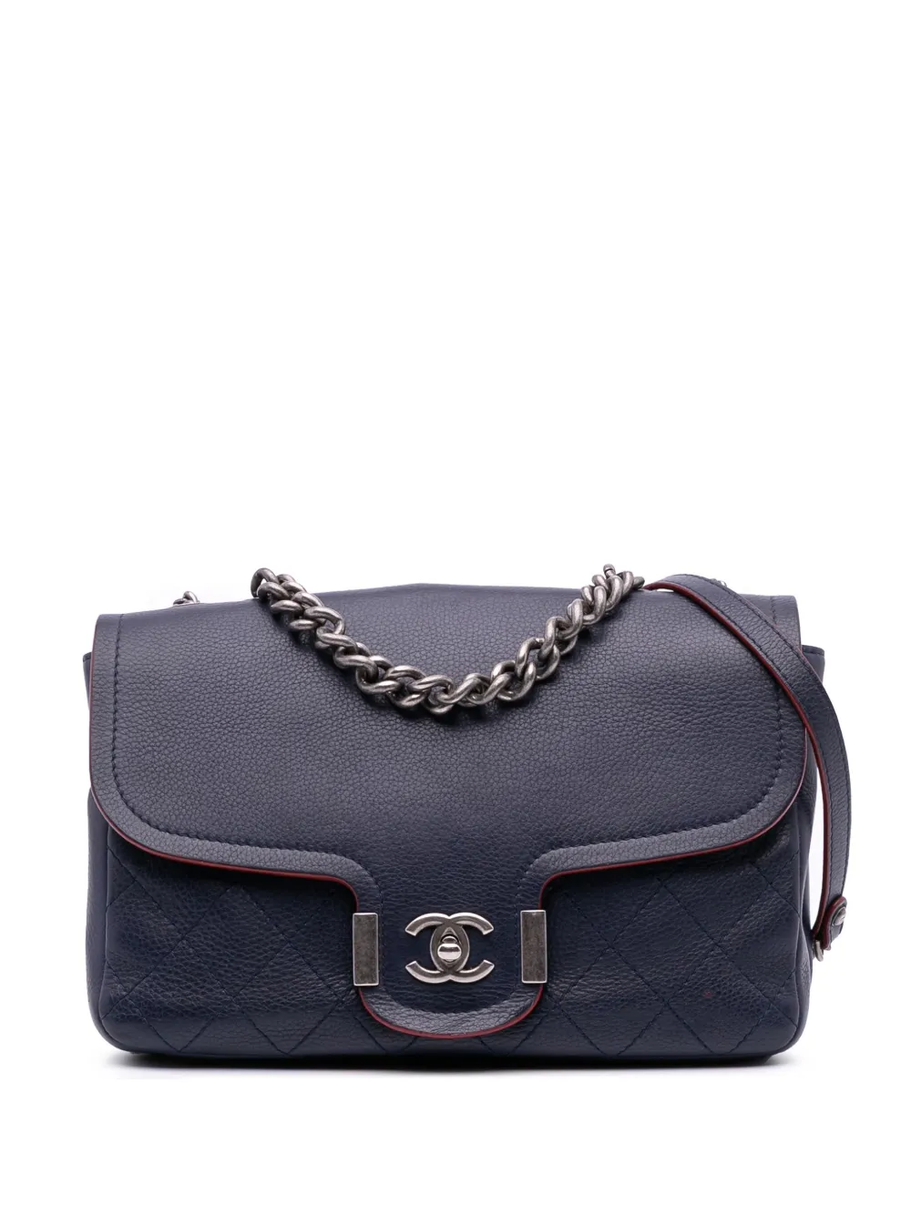 CHANEL Pre-Owned 2018 Paris-Greece Calfskin Archi Chic Flap satchel | Blue | Image 1