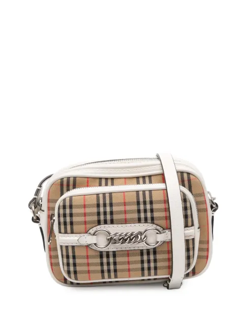 Burberry Pre-Owned 2018-2025 Haymarket Check Canvas 1983 Link crossbody bag