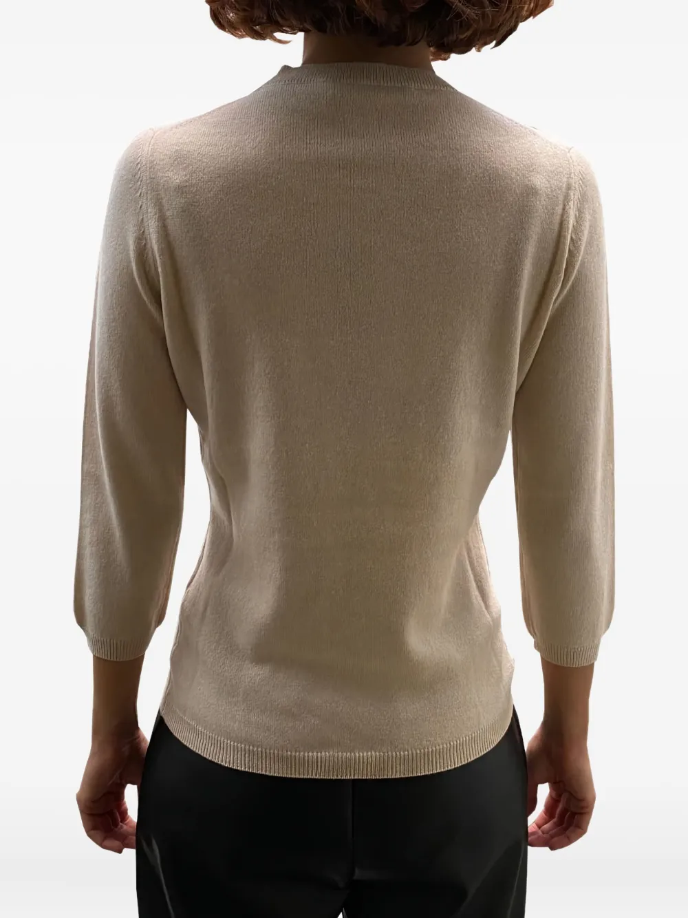 LA ROSE Trui met cropped mouwen Beige