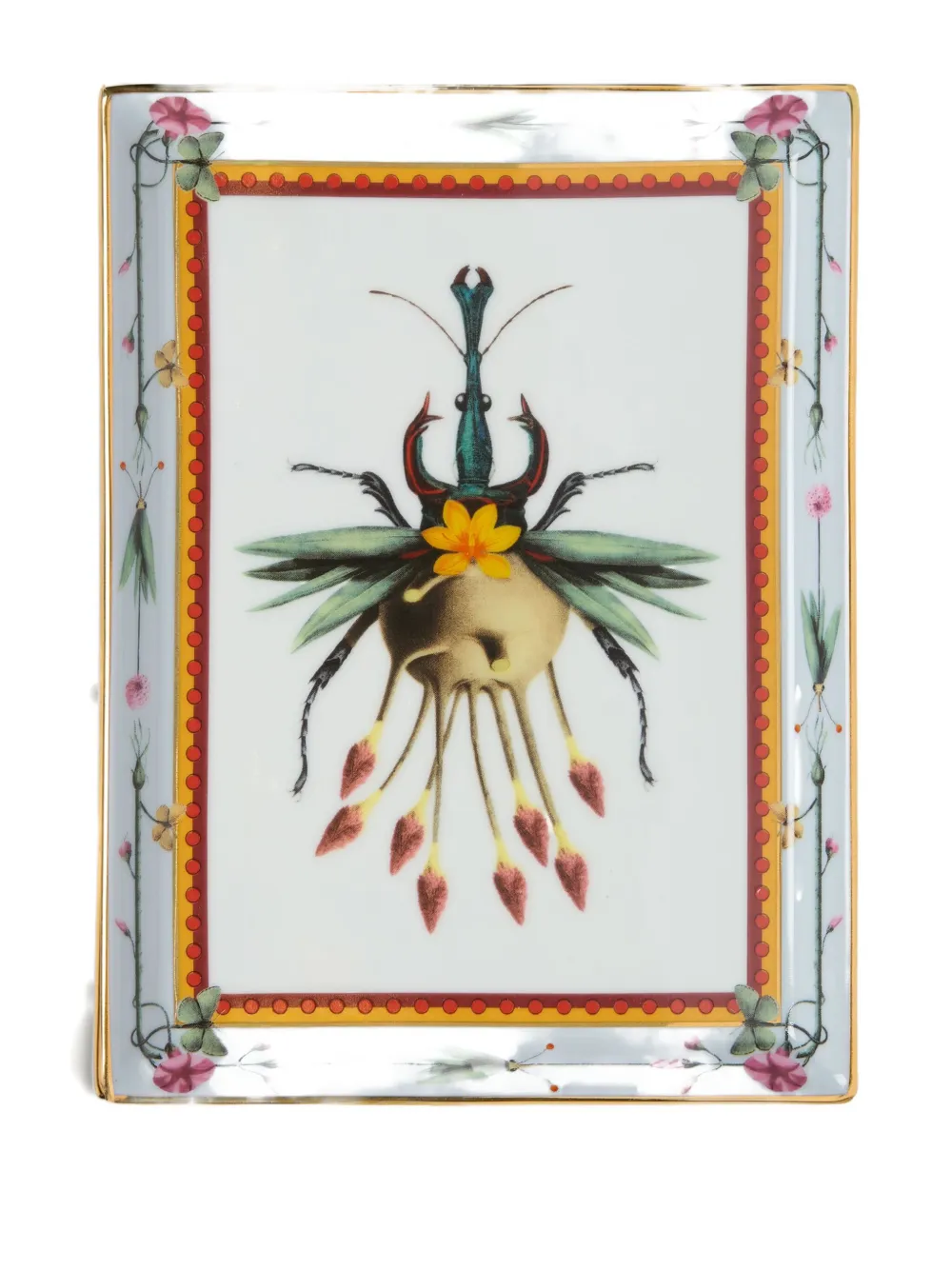 LA DOUBLEJ BUG FLORAL TRINKET TRAY (21CM X 16CM)