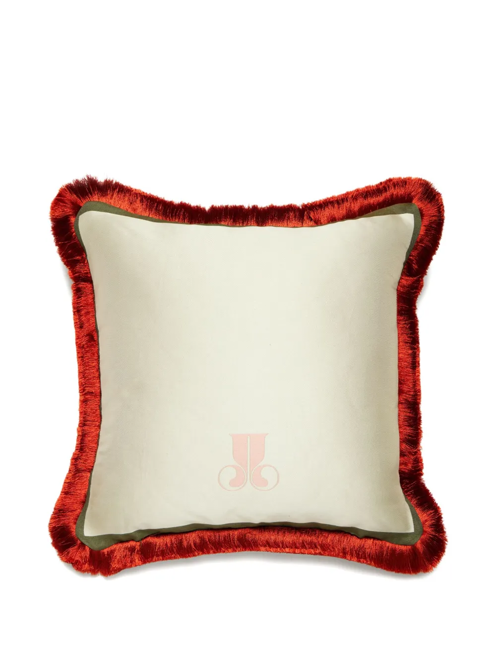 La DoubleJ floral fringed cushion (50cm x 50cm) | Cushions | Image 2