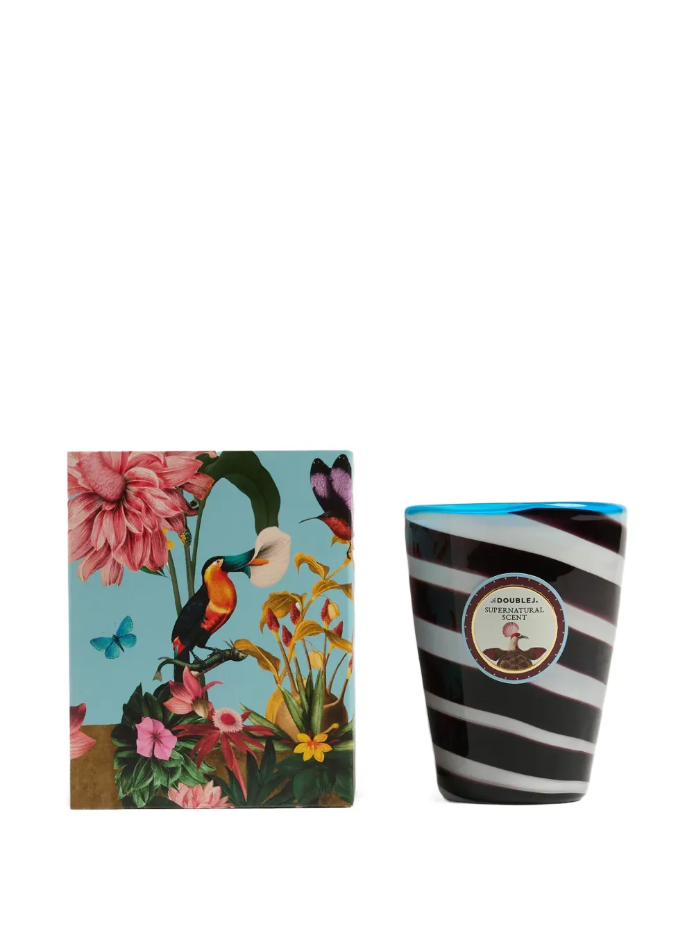  La Doublej Striped Candle - Black 