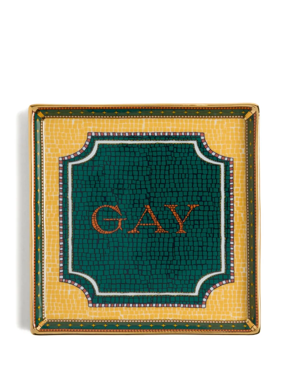 La DoubleJ square-shape mini tray (10cm x 10cm) | Green | Image 1