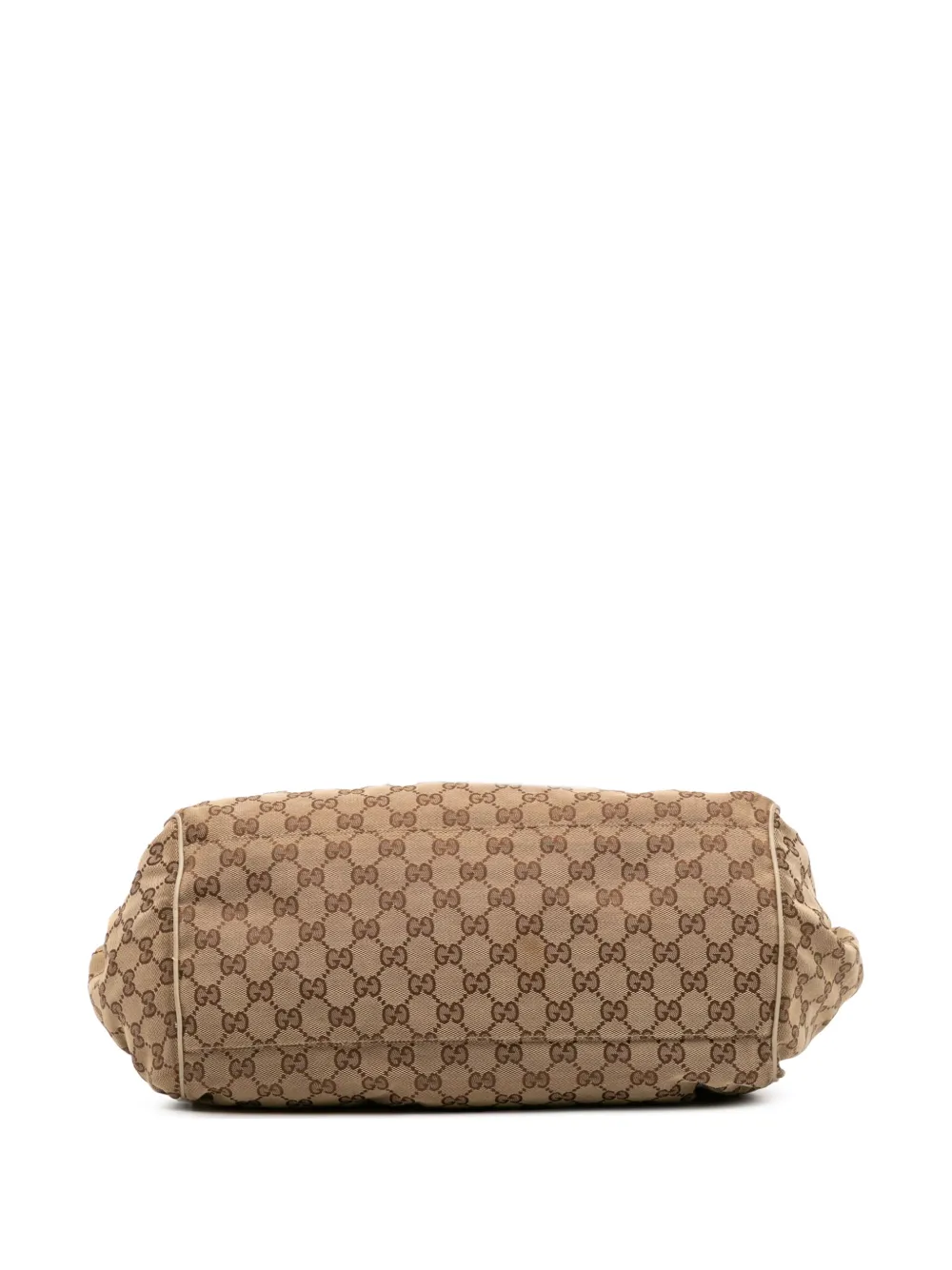 Pre-owned Gucci 2016-2025 Gg Canvas Sukey Satchel In Brown