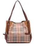 Burberry Pre-Owned 2000-2017 Small Leather Trimmed Haymarket Check Coated Canvas Canterbury tote bag - Brown