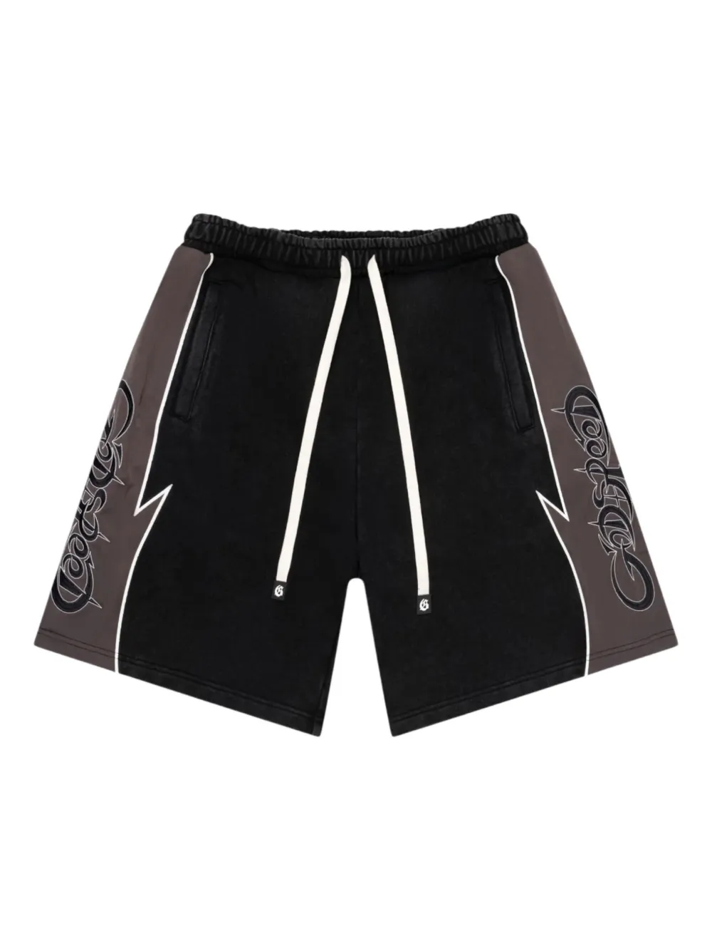 GODSPEED drawstring graphic shorts | Black | Image 1