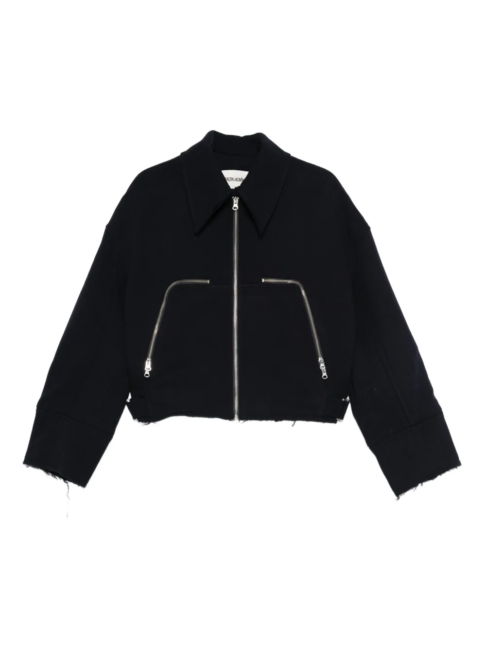 FAÇON JACMIN Marty zip-front frayed-edge jacket | Blue | Image 1