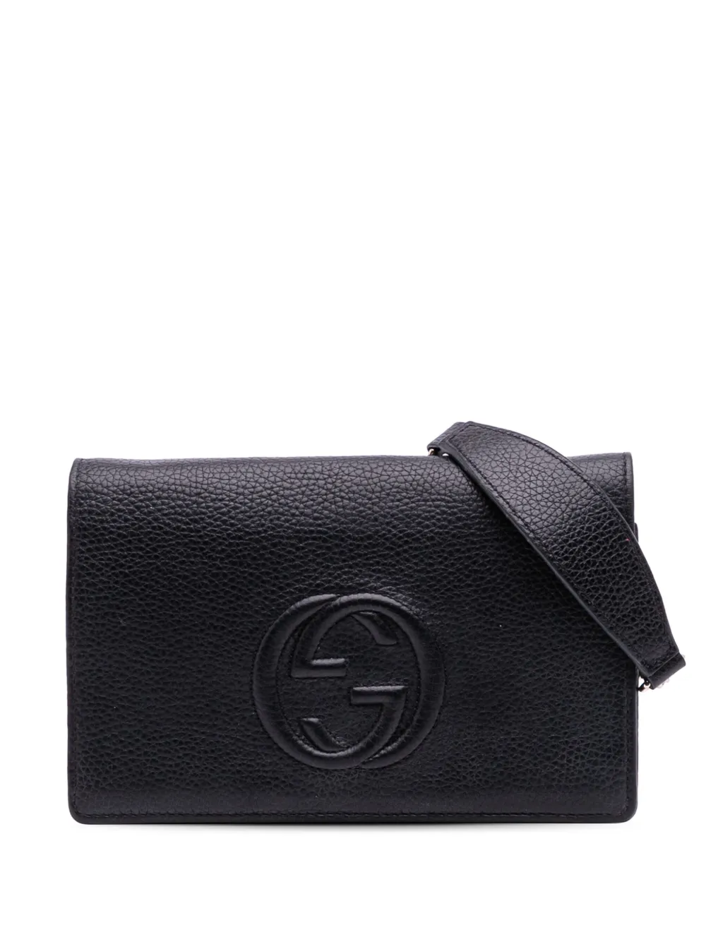 Gucci Pre-Owned 2016-2025 Leather Soho Wallet on Chain crossbody bag | Black | Image 1