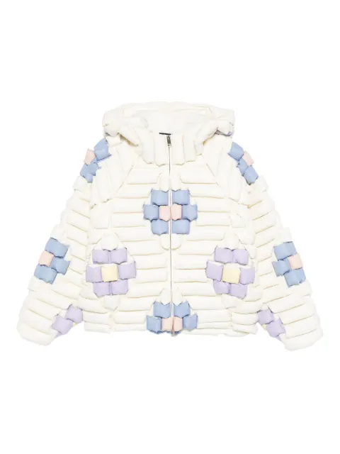 RAXXY quilted floral-pattern jacket