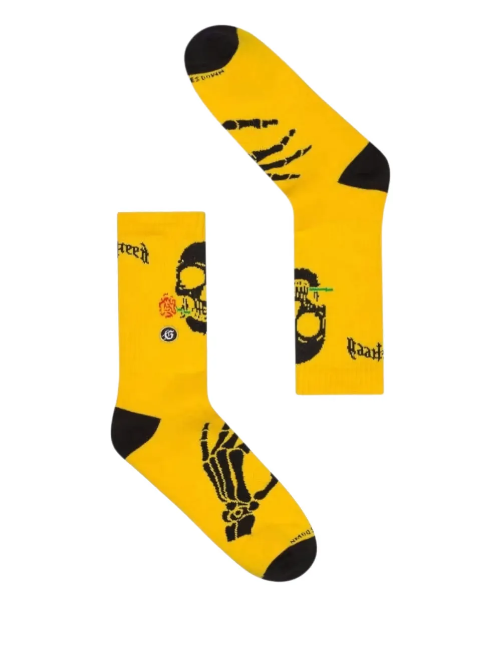GODSPEED Skull & Roses socks - Giallo
