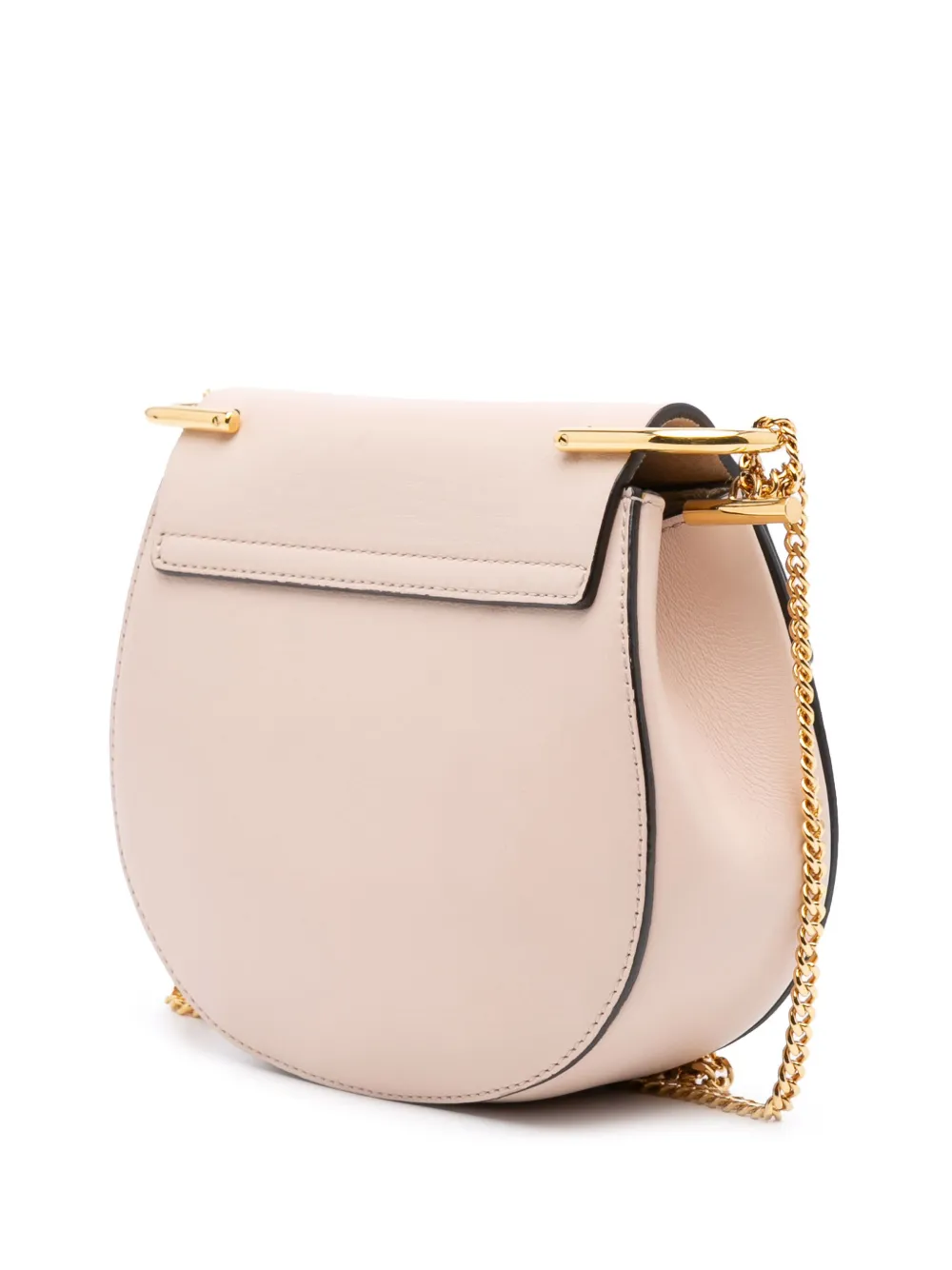 Pre-owned Chloé 2017 Mini Suede And Calfskin Drew Crossbody Bag In Brown