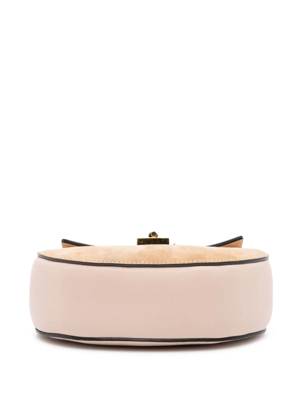 Pre-owned Chloé 2017 Mini Suede And Calfskin Drew Crossbody Bag In Brown