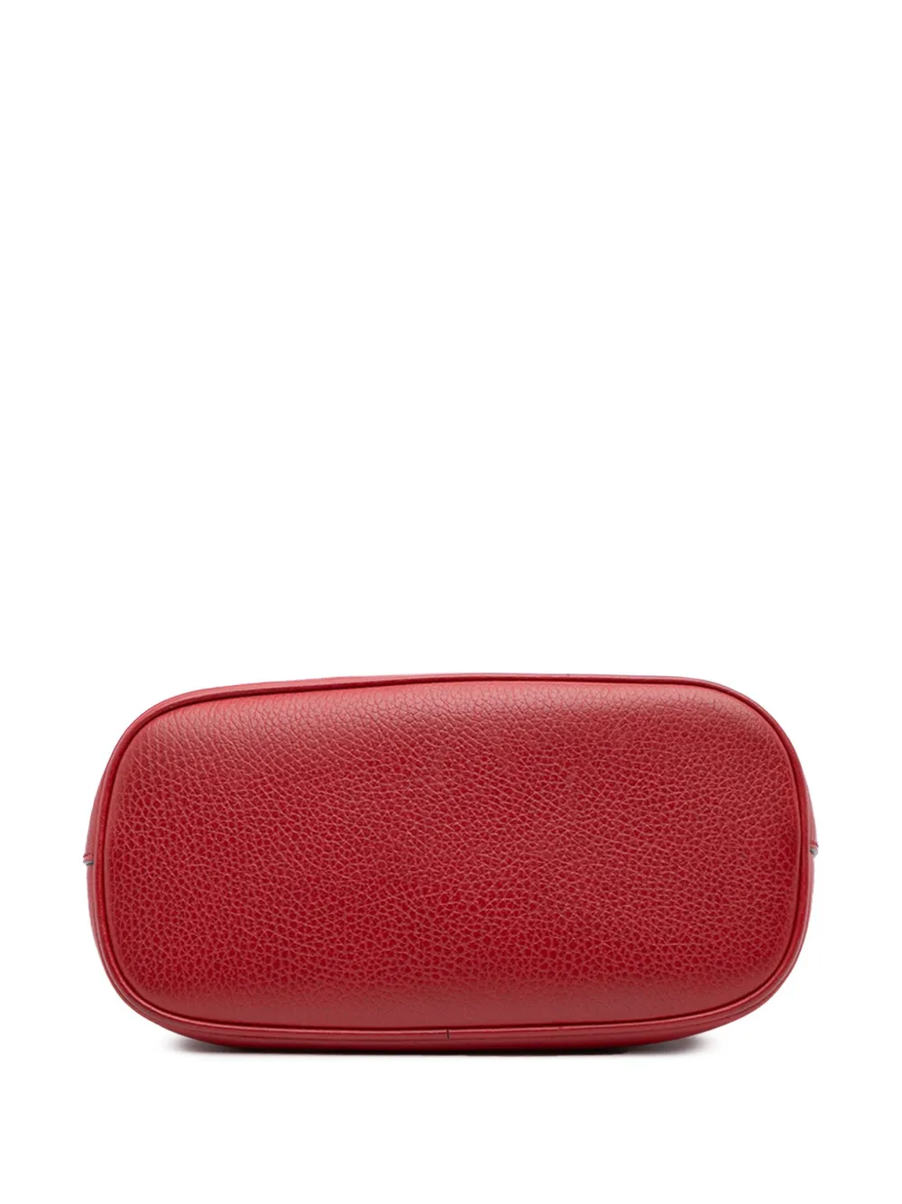 Pre-owned Gucci 2016-2025 Mini Leather Gg Charm Dome Satchel In Red