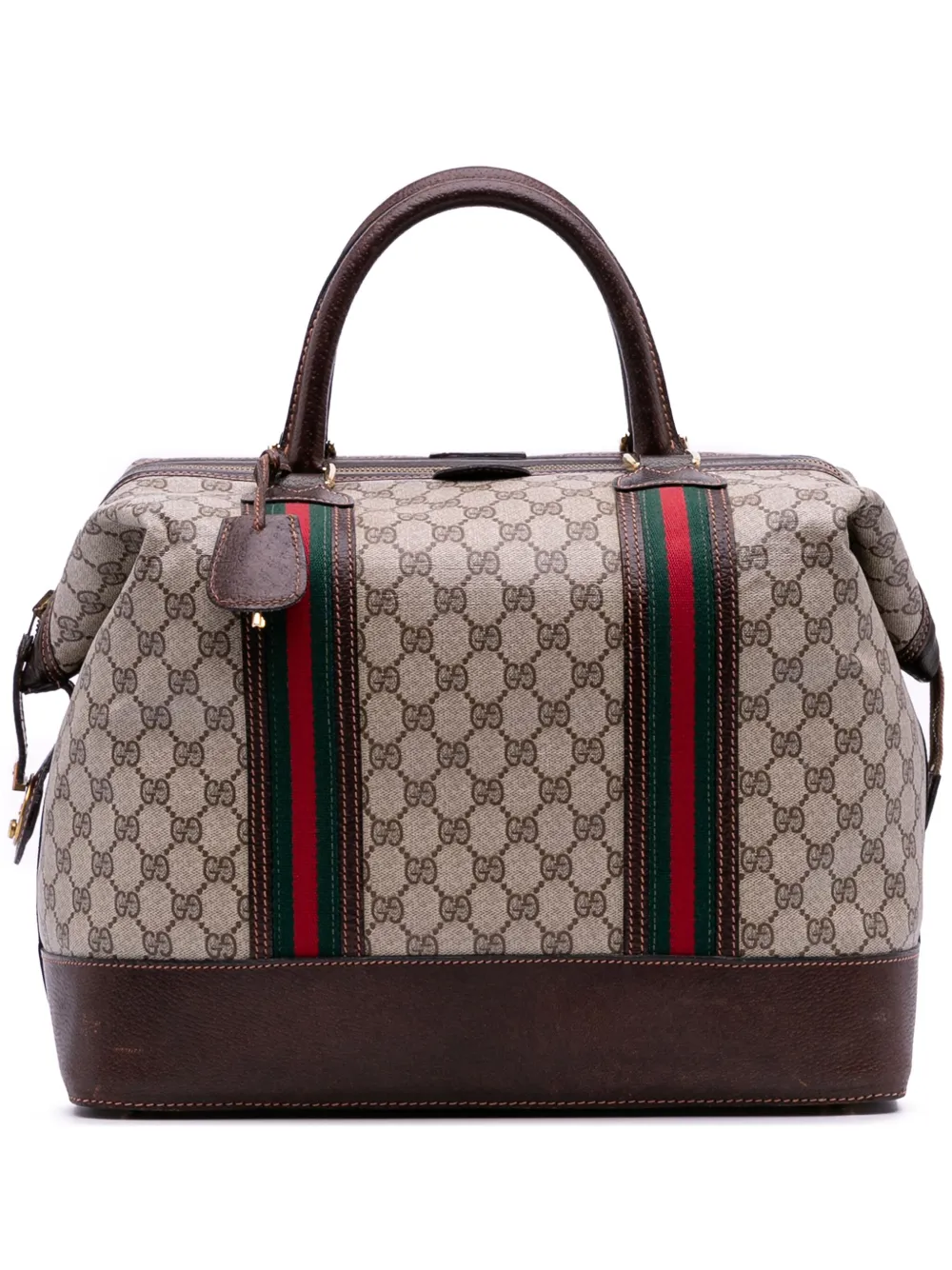 Gucci Pre-Owned 20th Century GG Supreme Web Duffle Bag travel bag | Brown | Image 1