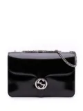 Gucci Pre-Owned 2016-2025 Medium Patent Dollar Interlocking G crossbody bag - Black