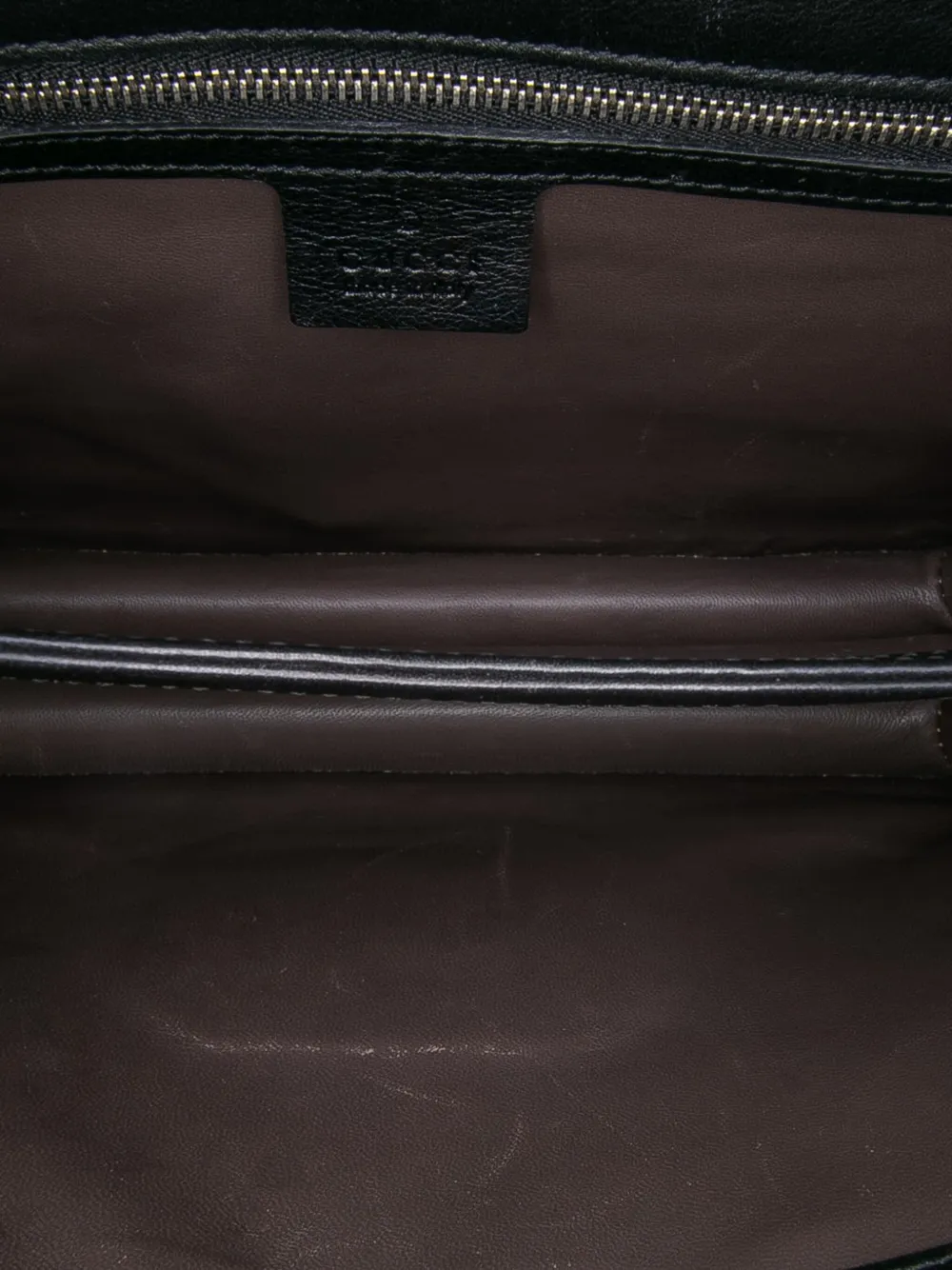 Pre-owned Gucci 2016-2025 Medium Patent Dollar Interlocking G Crossbody Bag In Black