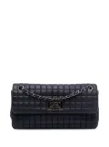 CHANEL Pre-Owned 2014-2015 Chocolate Bar Iridescent Calfskin Bubble Flap shoulder bag - Blue