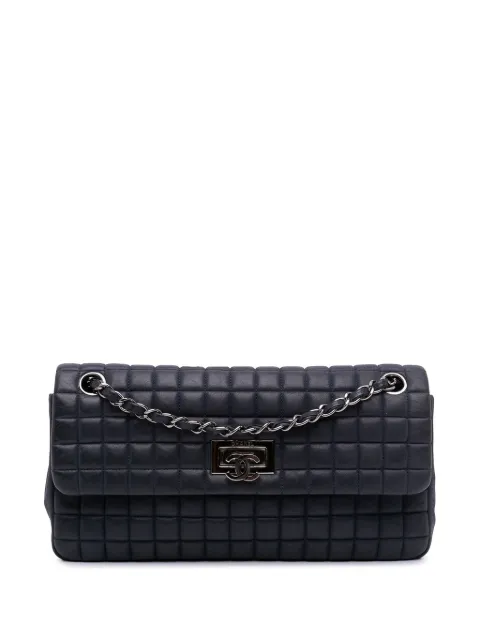 CHANEL Pre-Owned 2014-2015 Chocolate Bar Iridescent Calfskin Bubble Flap shoulder bag
