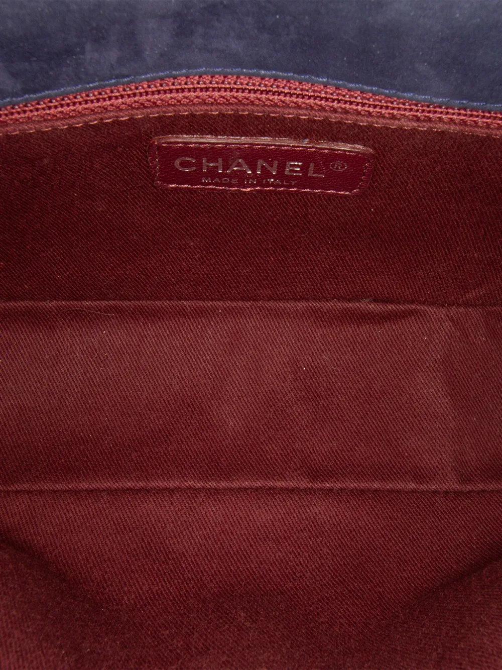 Pre-owned Chanel 2014-2015 Chocolate Bar Iridescent Calfskin Bubble Flap Shoulder Bag In Blue