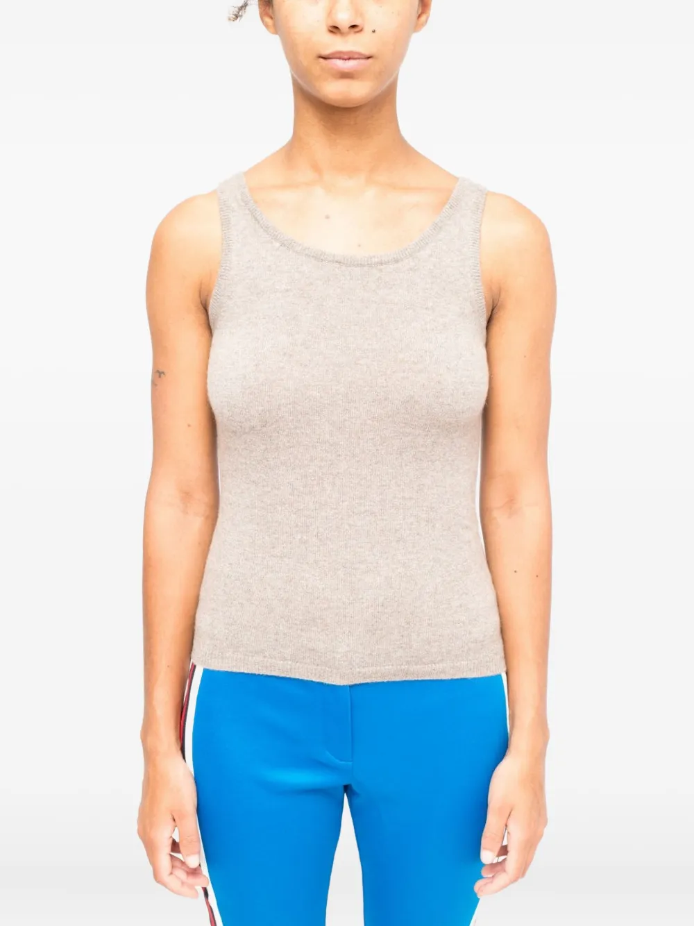La Rose Knit Tank Top In Neutral