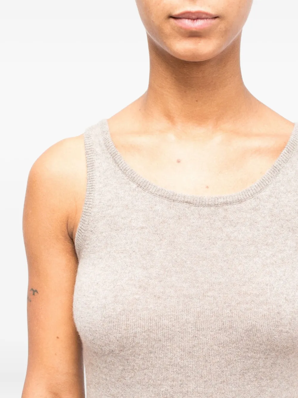 La Rose Knit Tank Top In Neutral