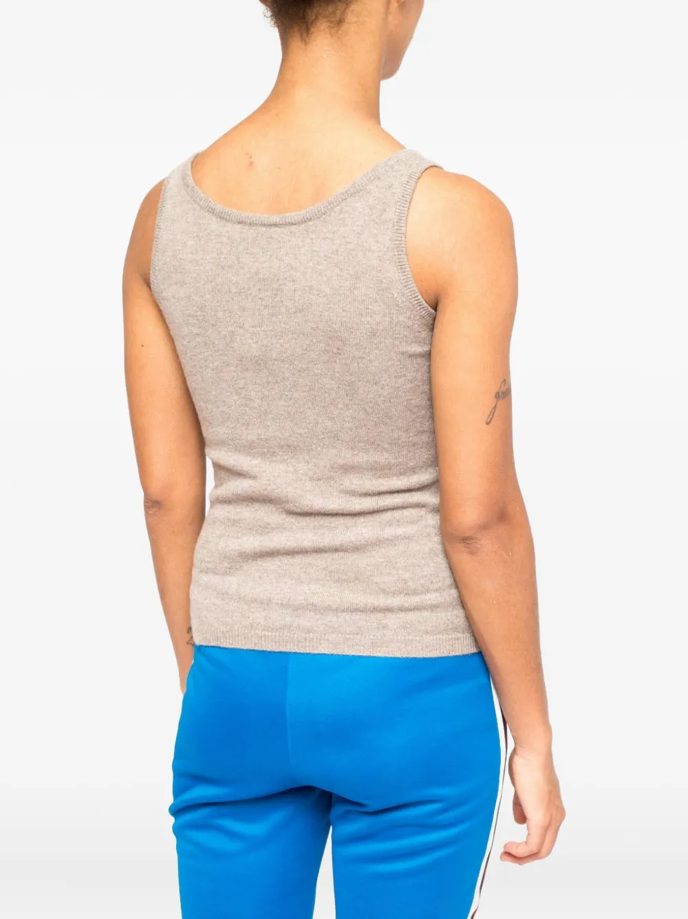 La Rose Knit Tank Top In Neutral