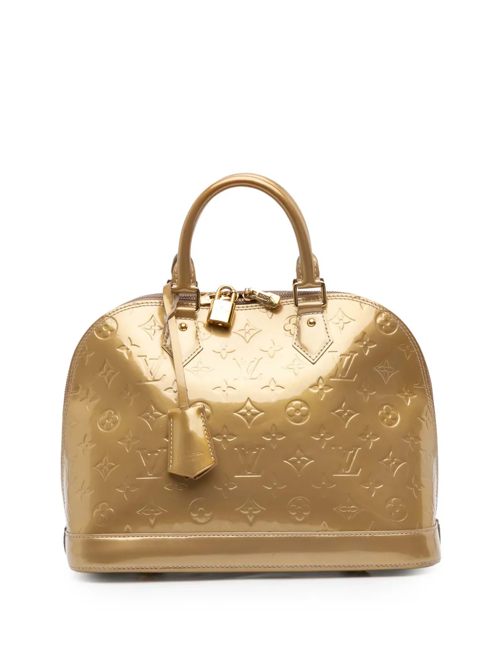 Louis Vuitton Pre-Owned 2012 モノグラム ヴェルニ アルマ PM ハンドバッグ - ゴールドトーン Louis Vuitton Pre-Owned 2012 モノグラム ヴェルニ アルマ PM ハンドバッグ - ゴールドトーン