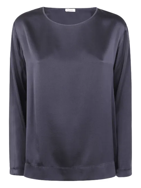 Rossopuro long-sleeved silk blouse 