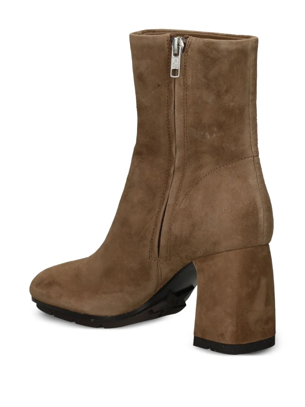 Ash 80mm Eclat Block-heel Suede Boots In Brown