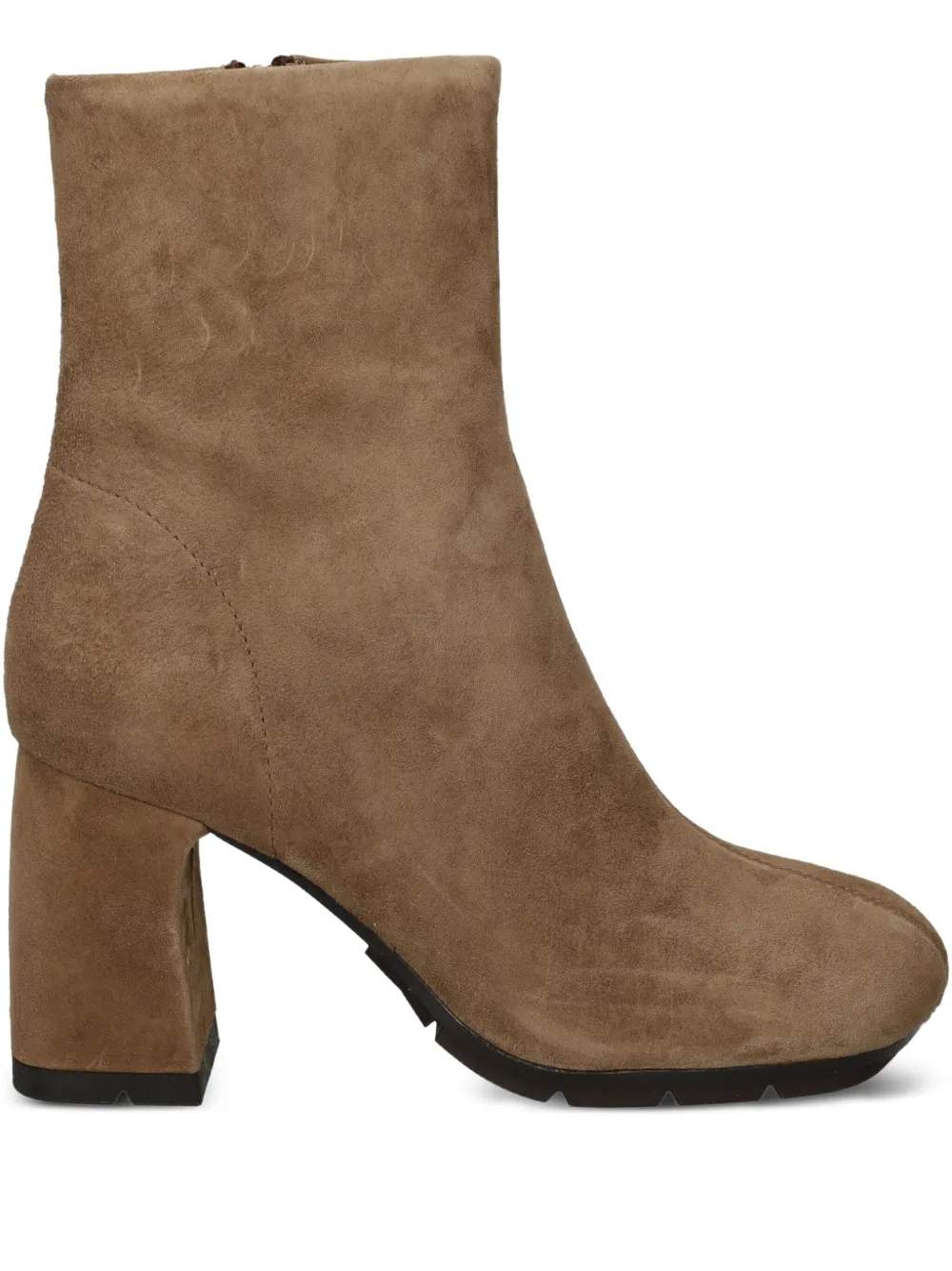 Ash 80mm Eclat Block-heel Suede Boots In Brown