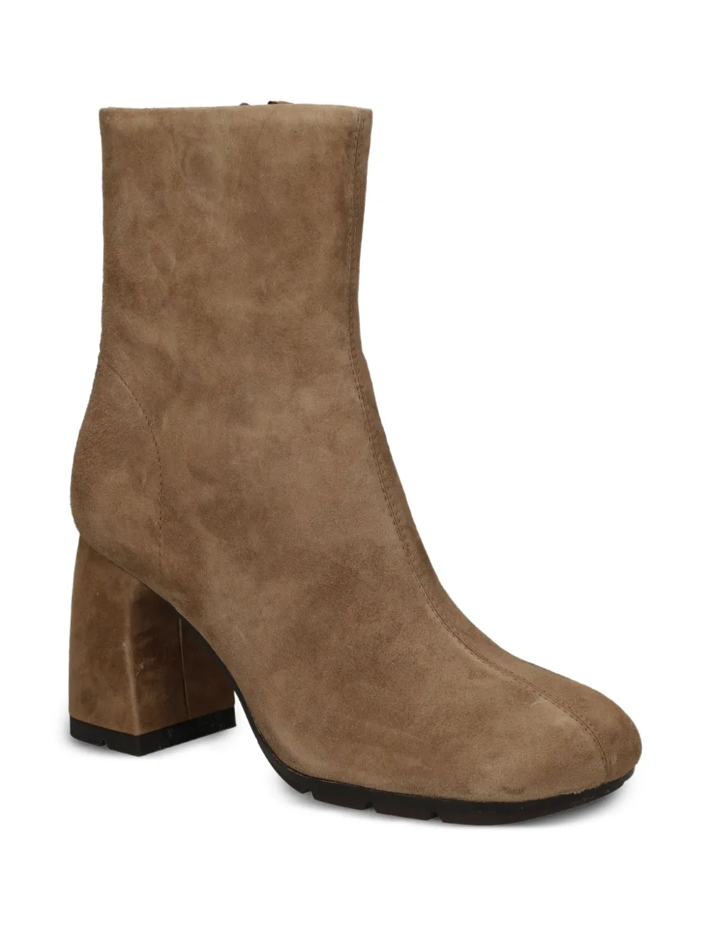 Ash 80mm Eclat Block-heel Suede Boots In Brown
