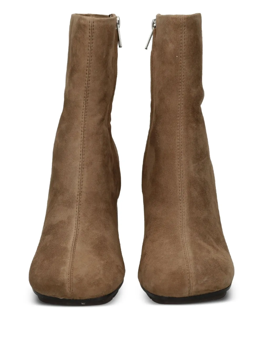 Ash 80mm Eclat Block-heel Suede Boots In Brown