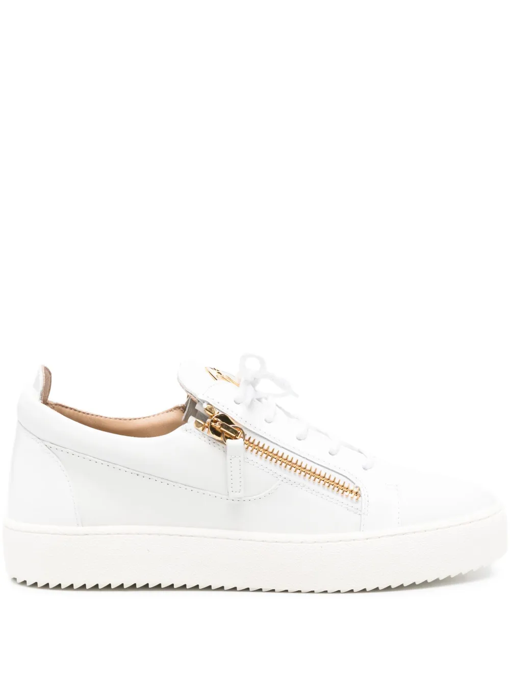 Giuseppe Zanotti Frankie zip-fastening lace-up sneakers | White | Image 1