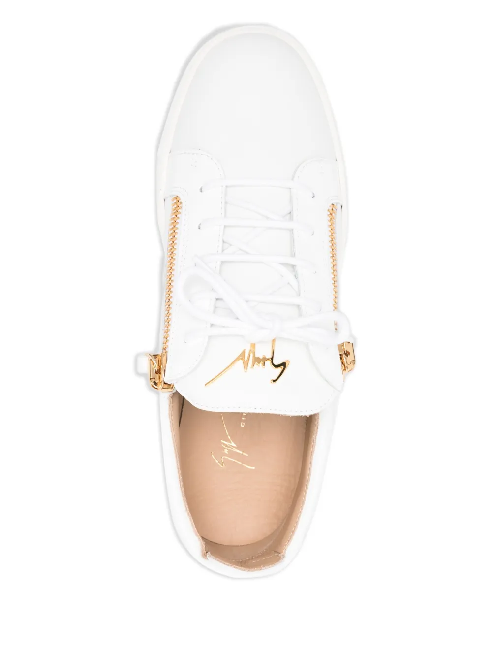 Giuseppe Zanotti Frankie zip-fastening lace-up sneakers White