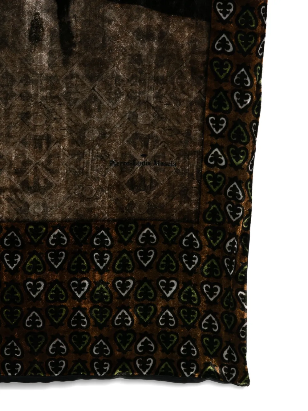 Pierre-Louis Mascia landscape-print velvet scarf - Bruin
