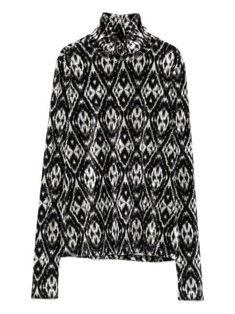 Pierre-Louis Mascia ikat-pattern turtleneck top