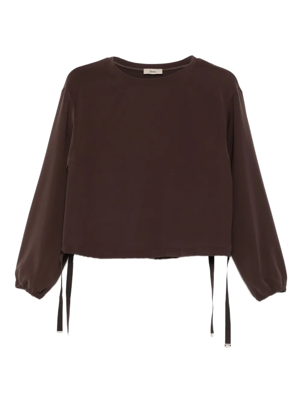 Herno drawstring-hem sweatshirt | Brown | Image 1