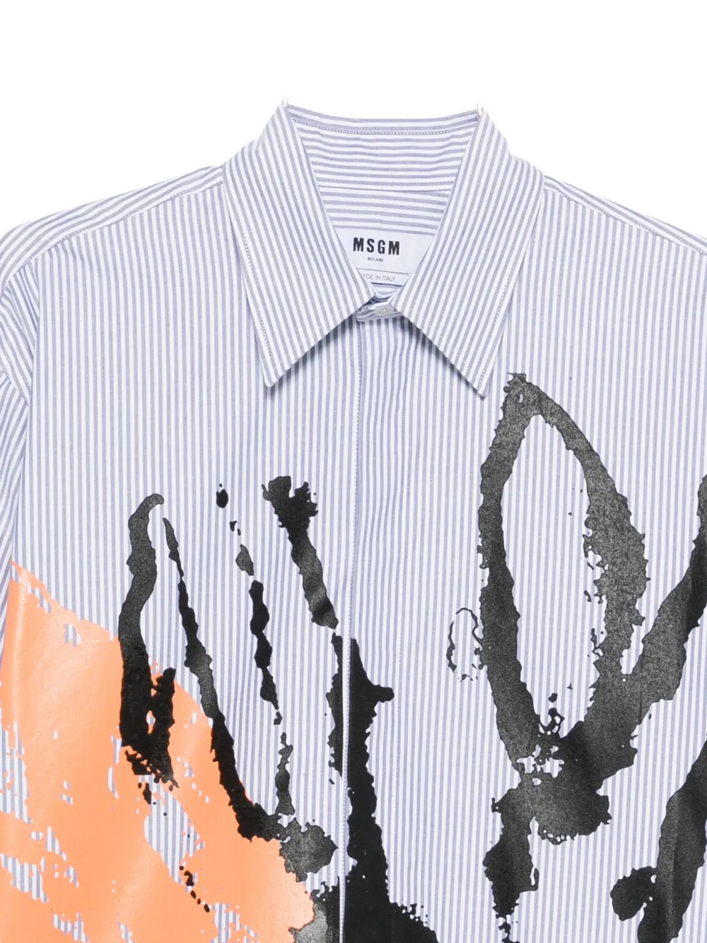 MSGM Gestreept overhemd Blauw