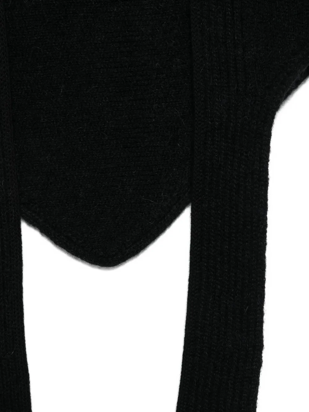 Jacquemus Alpaca Blend Long Ribbed Scarf In Black