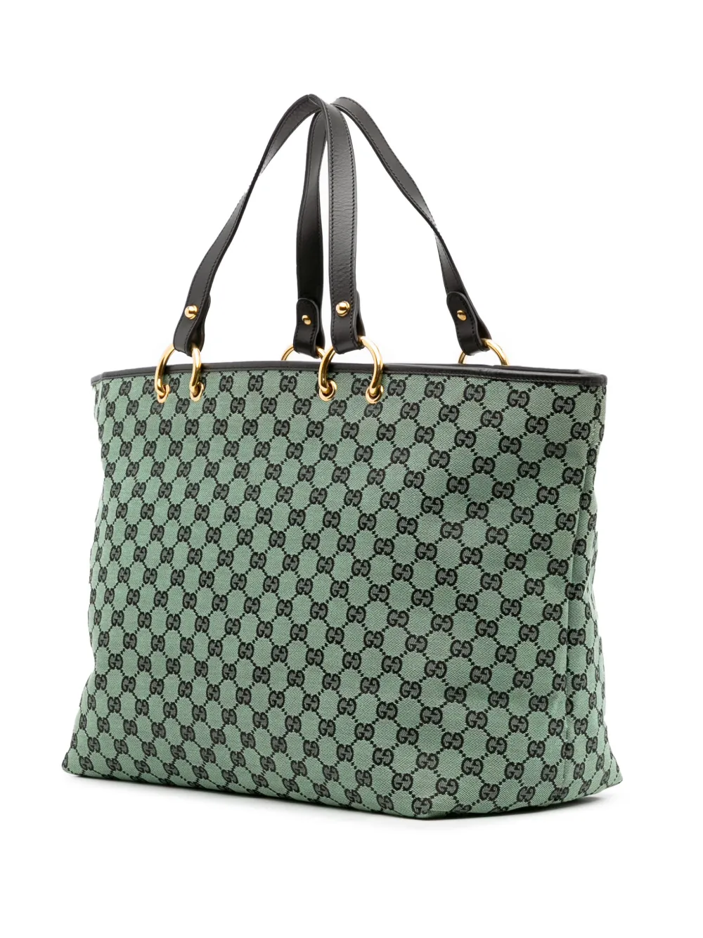 Pre-owned Gucci 2016-2025 Gg Canvas Tote Bag In Black
