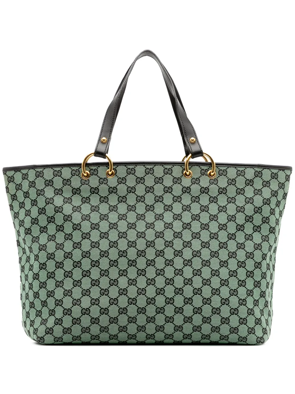 Pre-owned Gucci 2016-2025 Gg Canvas Tote Bag In Black