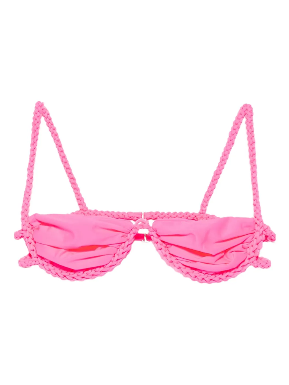 Isa Boulder braided-trim bikini top | Pink | Image 1