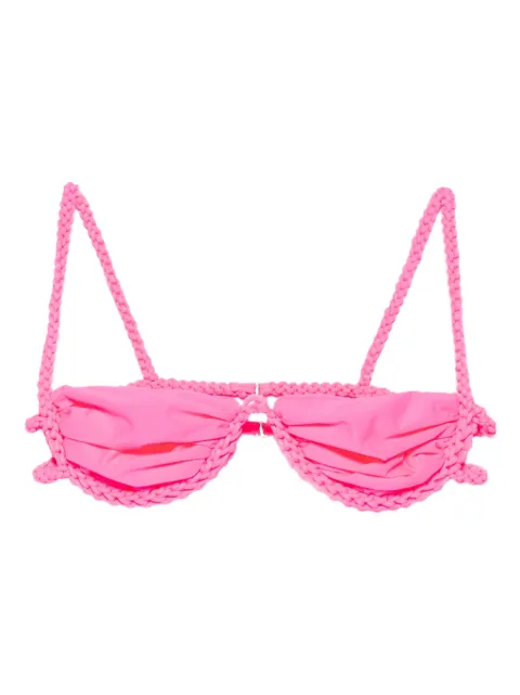 Isa Boulder braided-trim bikini top