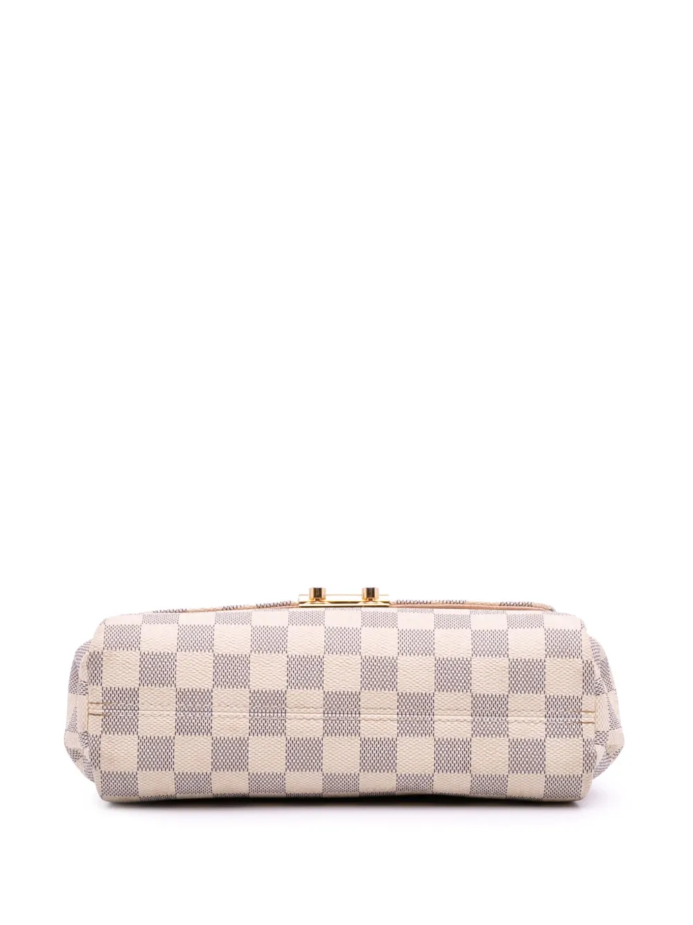 Pre-owned Louis Vuitton 2017 Damier Azur Croisette Satchel In White