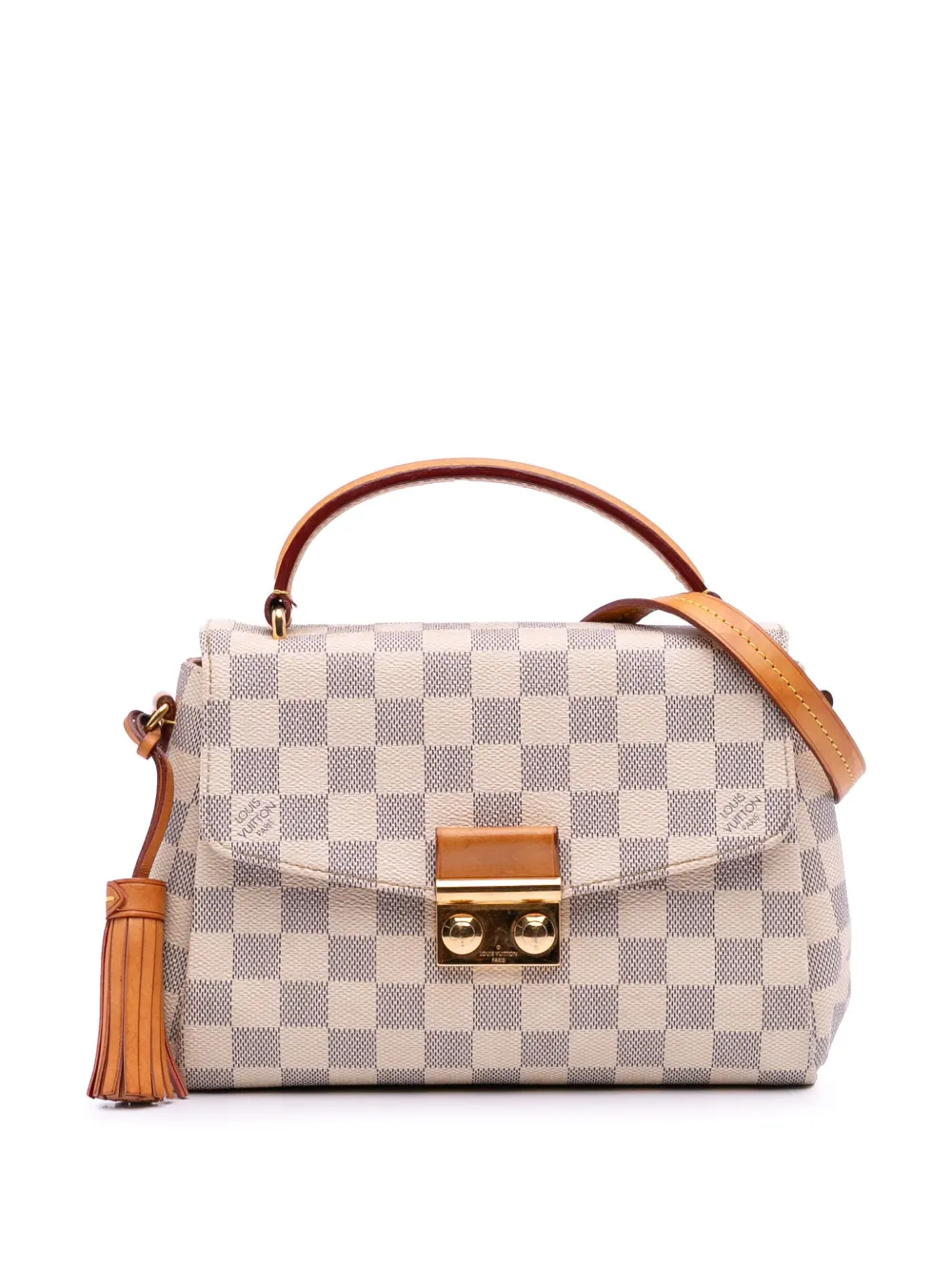 Louis Vuitton Pre-Owned 2017 Damier Azur Croisette satchel | White | Image 1