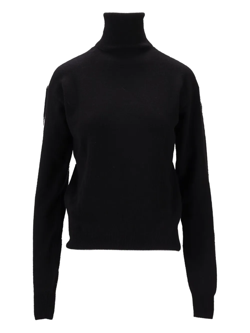 Saint Laurent Roll-neck Sweater In Black