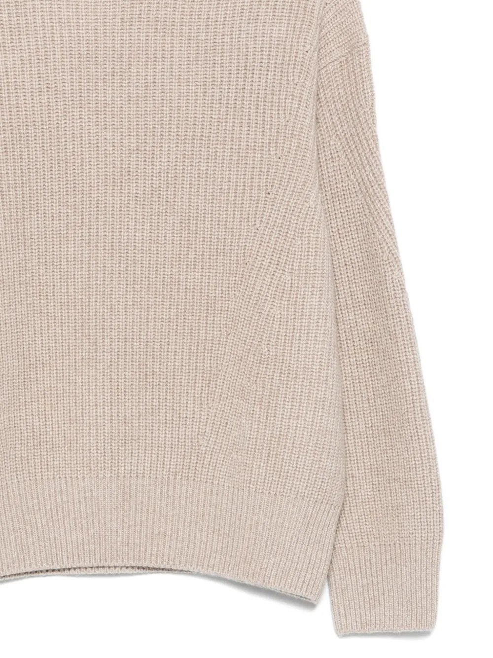  Agnona Ribbed High-neck Sweater - Neutrals 