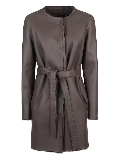 Desa 1972 sheepskin belted coat