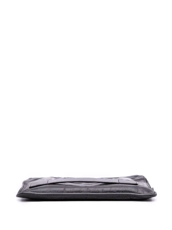CHANEL Pre-Owned 2014-2015 Lambskin Votez Coco Clutch Bag | Black